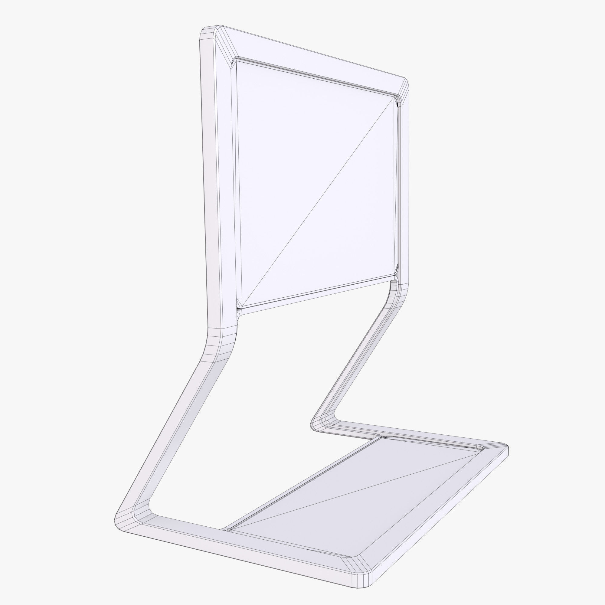 Minimalistic Computer 02 Low-poly 3D model_11