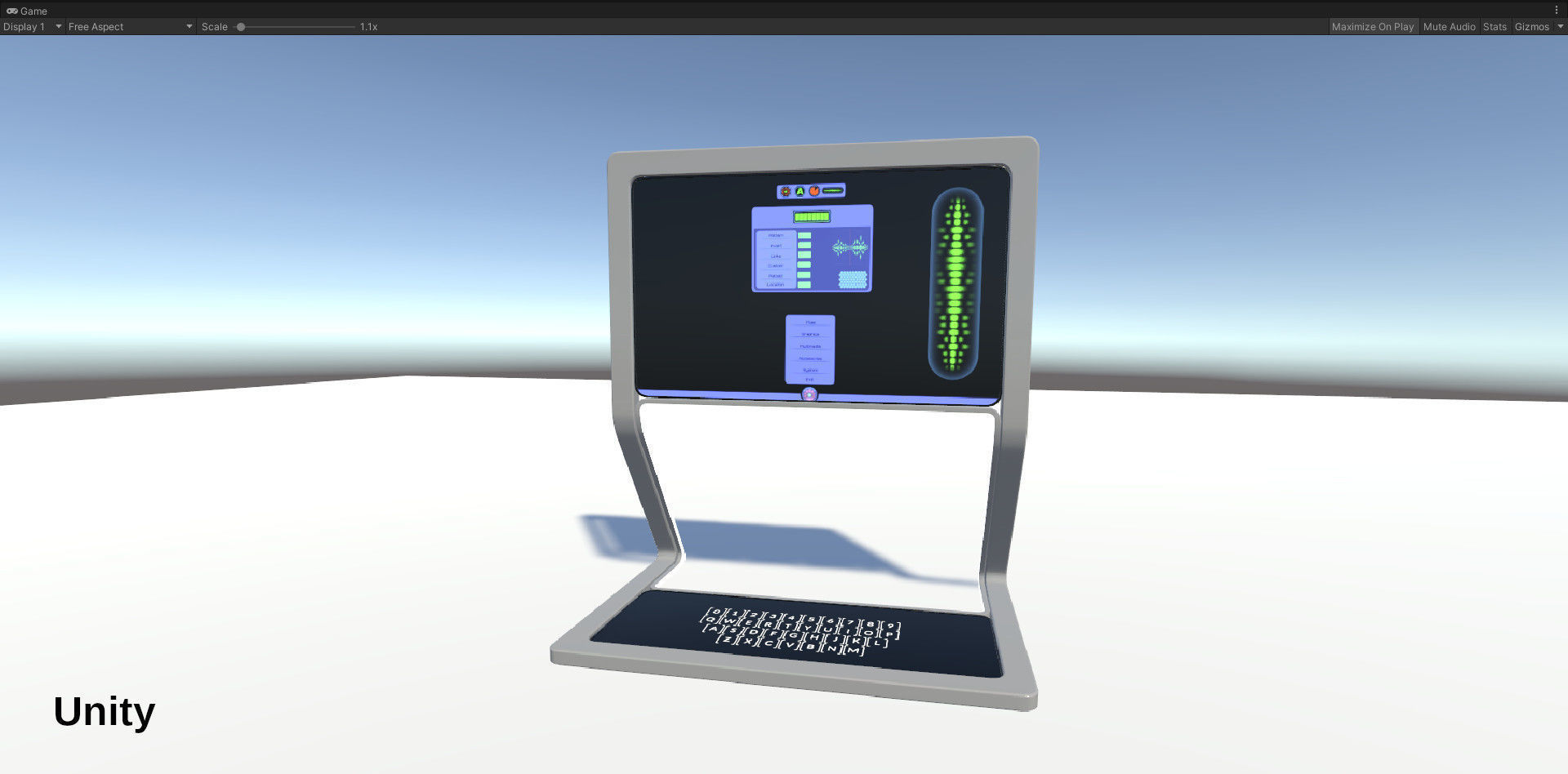 Minimalistic Computer 02 Low-poly 3D model_7