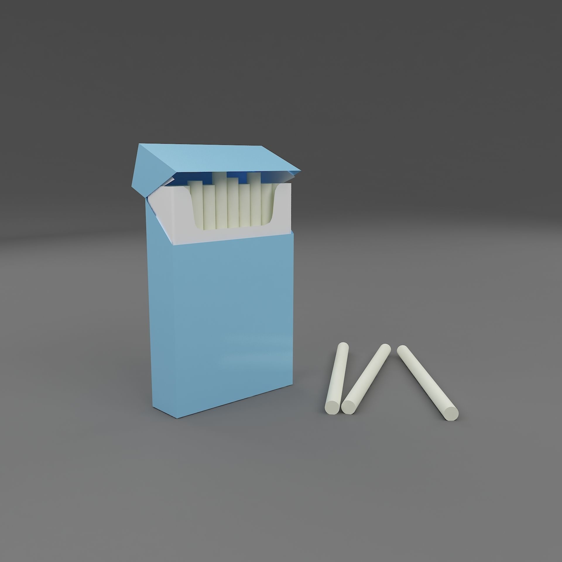 cigarette packaging 3D model_2