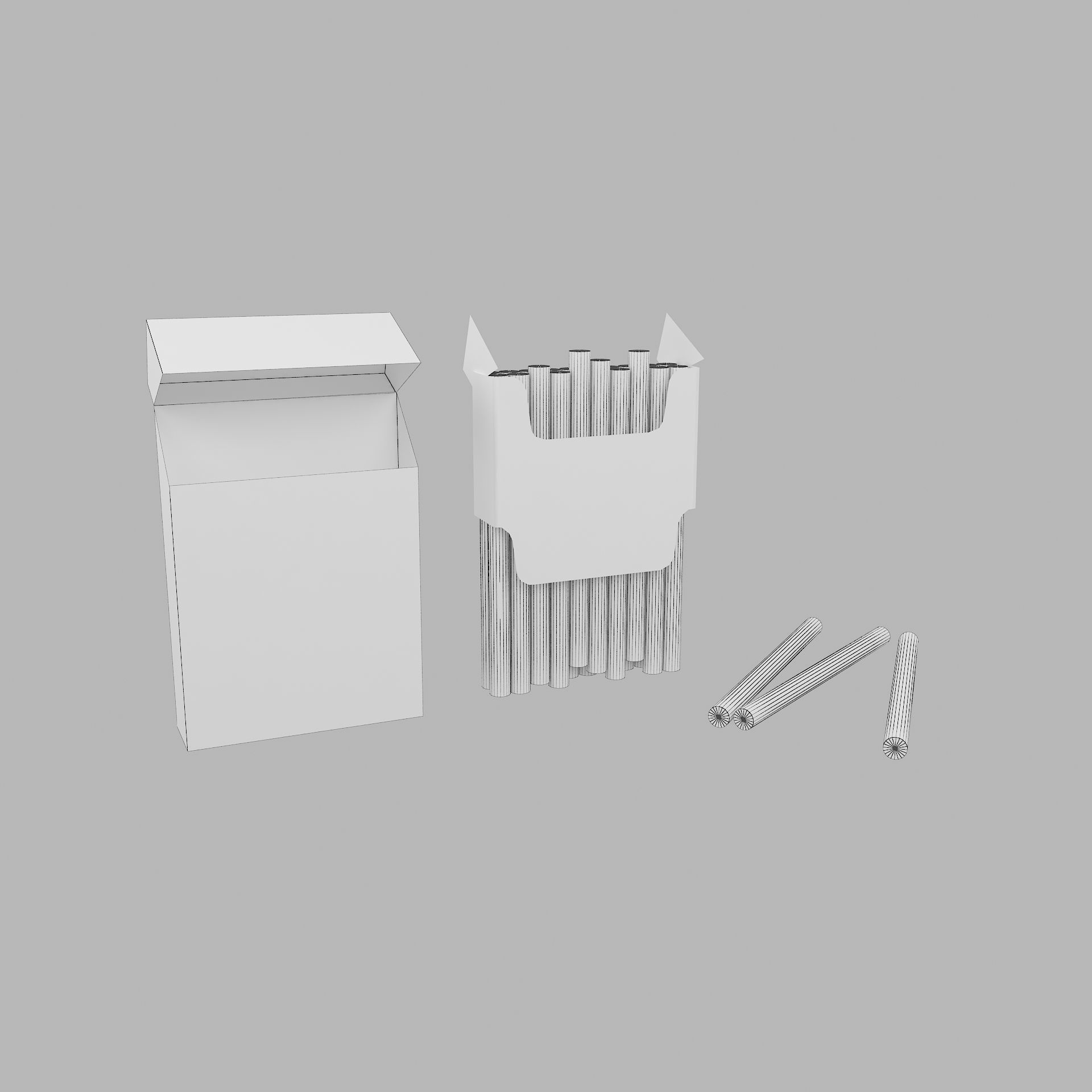 cigarette packaging 3D model_7