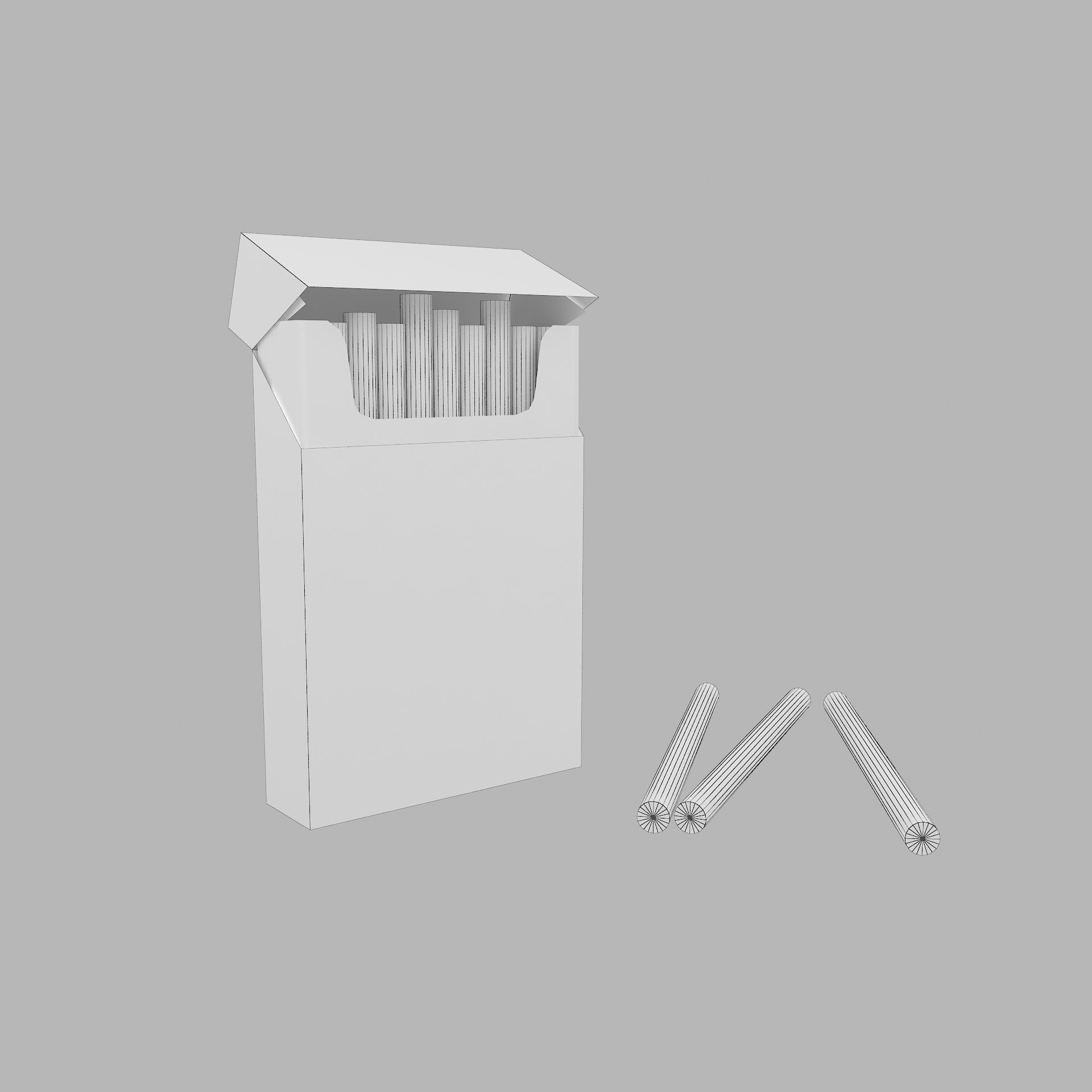 cigarette packaging 3D model_1
