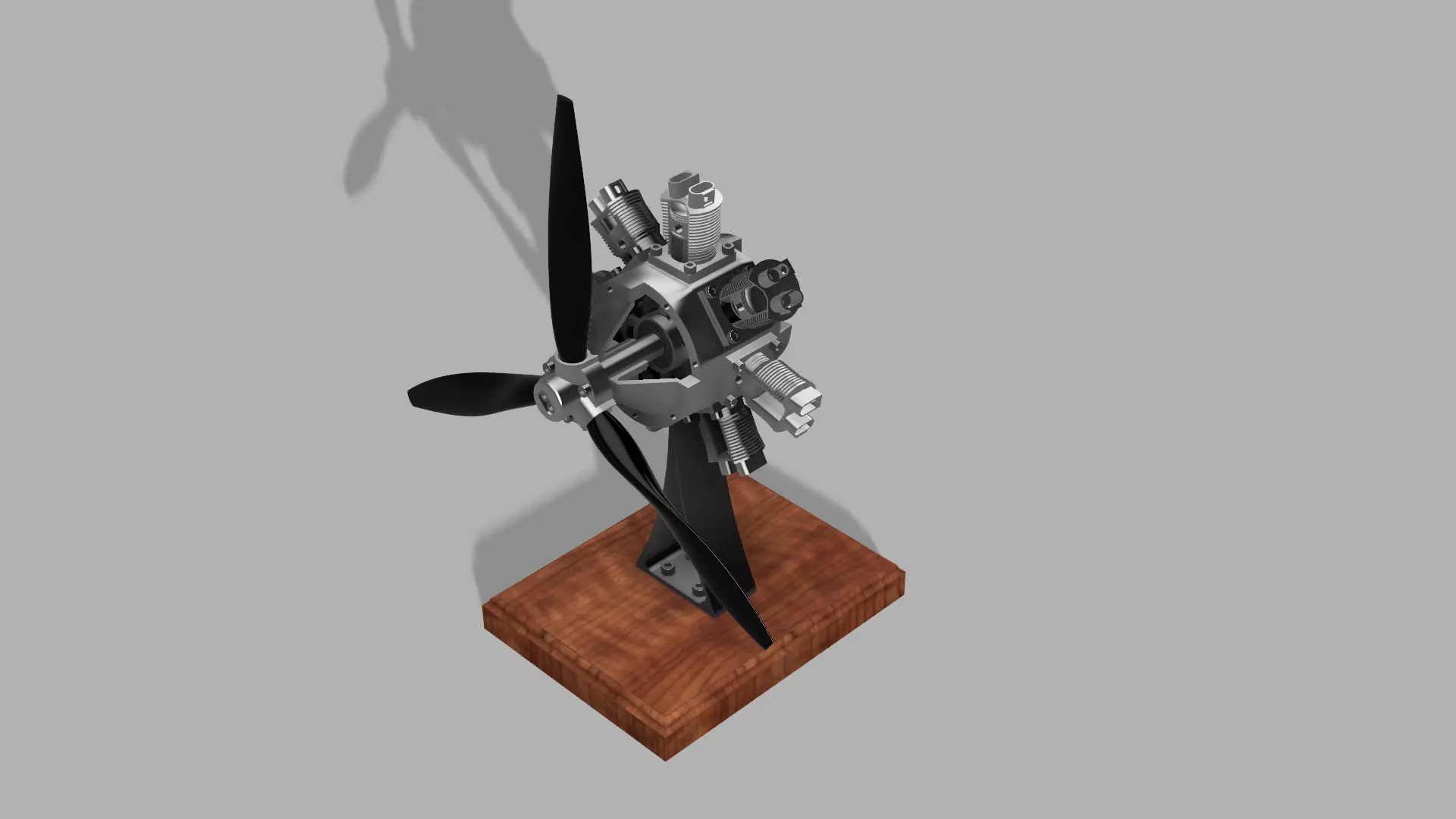 Radial engine 3D print model
