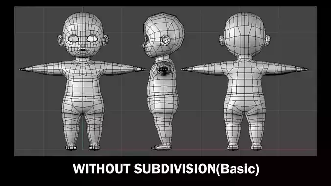 Basic Human Child Boy Nice Topology Low-poly 3D model