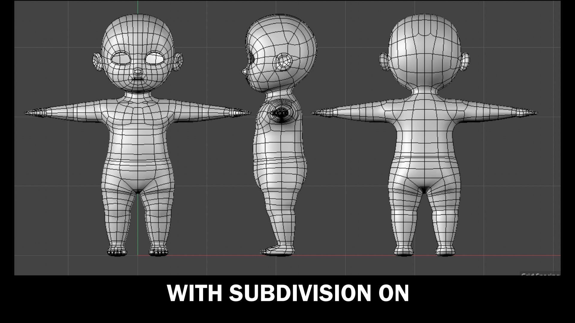 Basic Human Child Boy Nice Topology Low-poly 3D model_1
