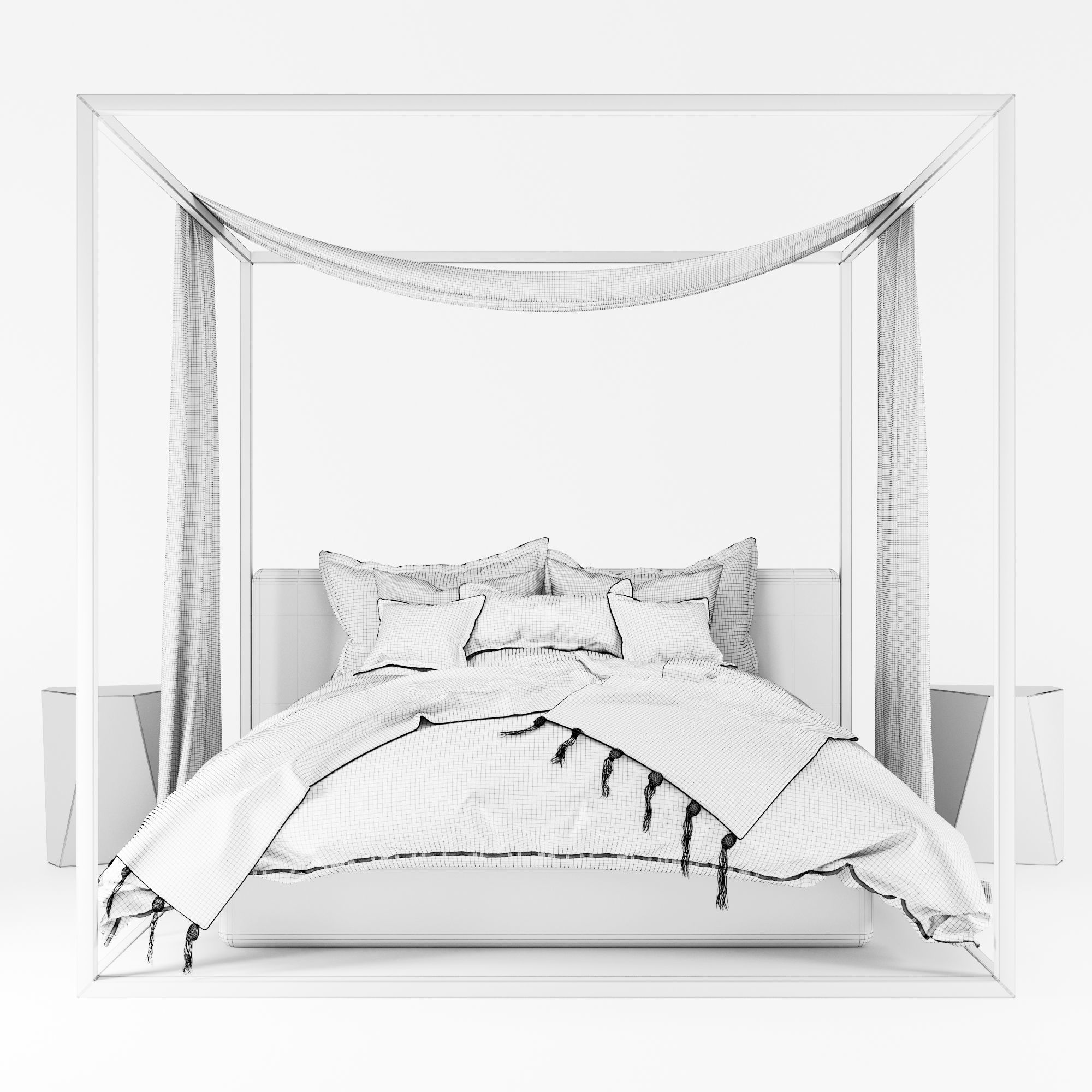 CANOPY BED 3D model_2