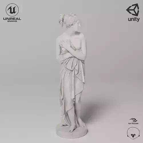 Venus Italica Sculpture VR AR Mobile-ready Game-ready Low-poly 3D model