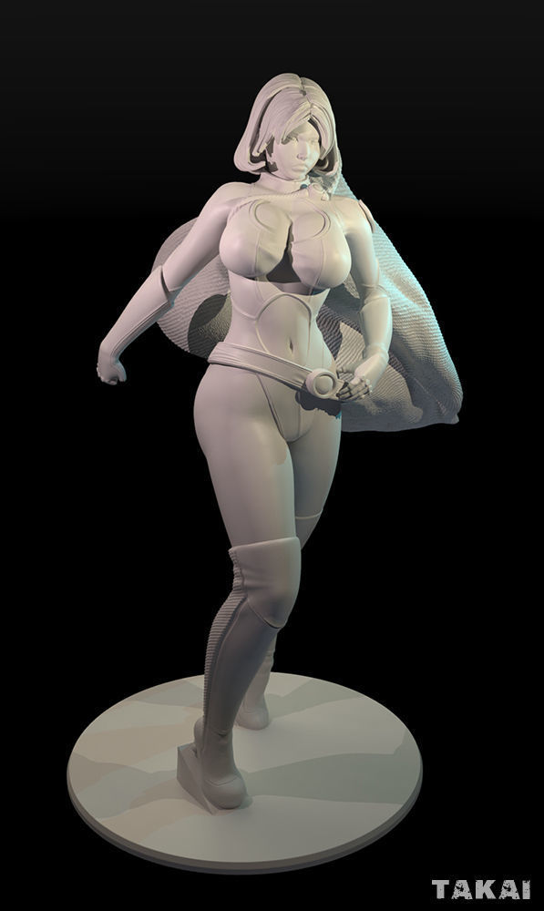 Power Girl Version 2 Fan Art 3D Print Figurine 3D print model_14