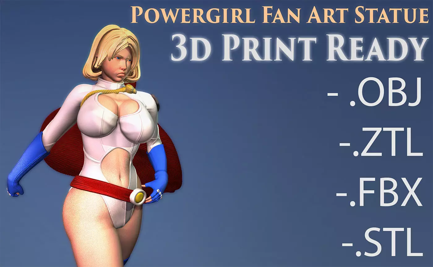 Power Girl Version 2 Fan Art 3D Print Figurine 3D print model_0