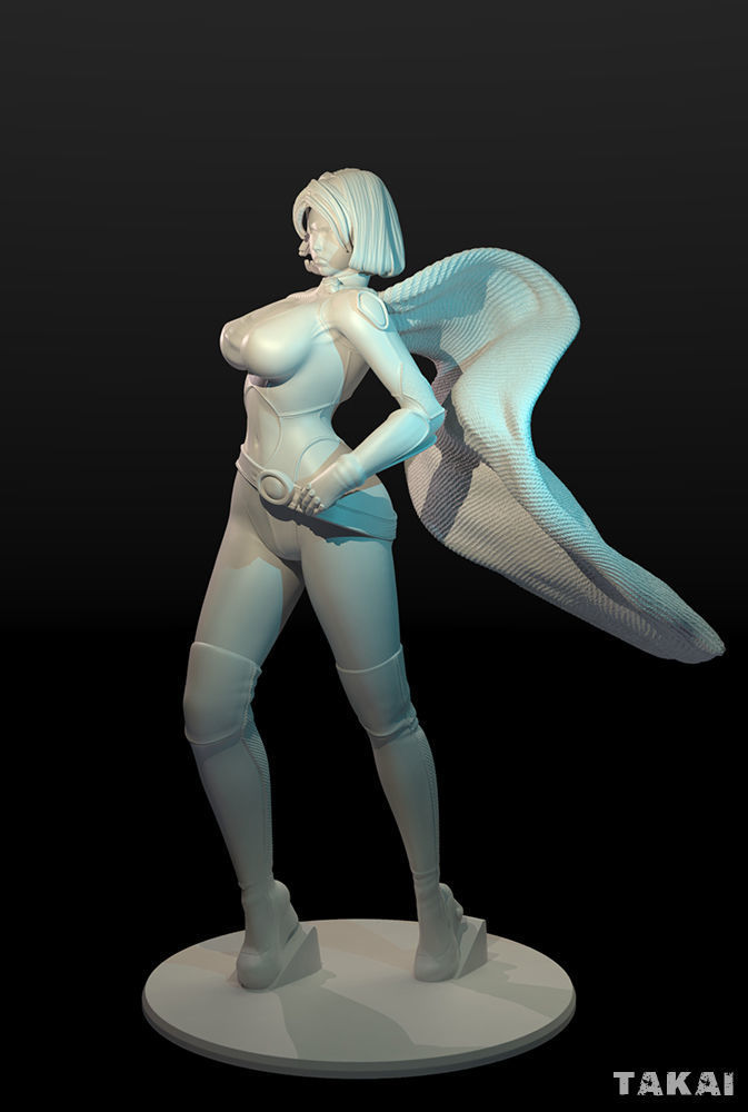 Power Girl Version 2 Fan Art 3D Print Figurine 3D print model_6