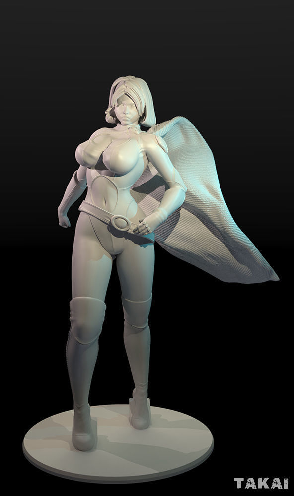 Power Girl Version 2 Fan Art 3D Print Figurine 3D print model_5