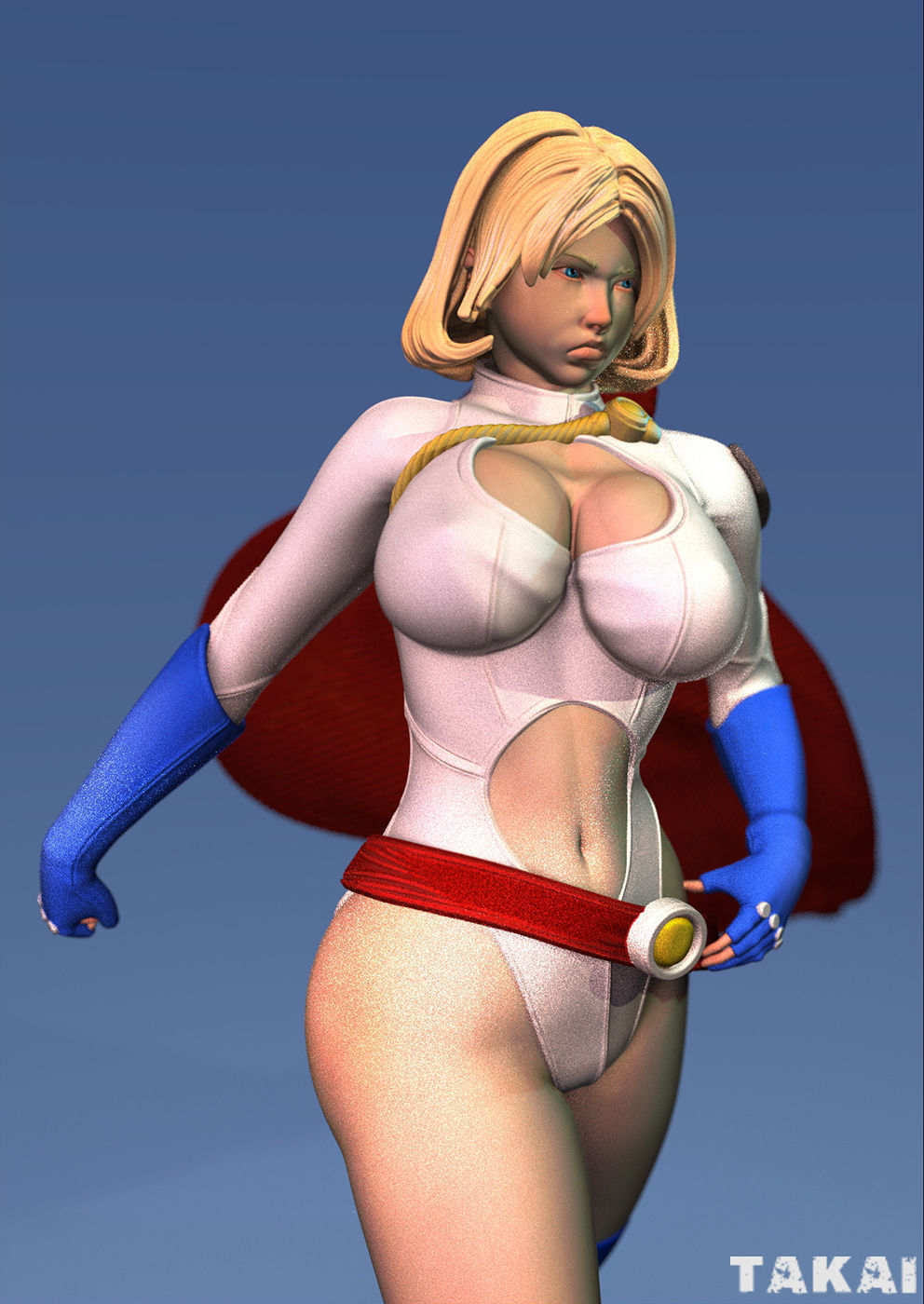 Power Girl Version 2 Fan Art 3D Print Figurine 3D print model_2