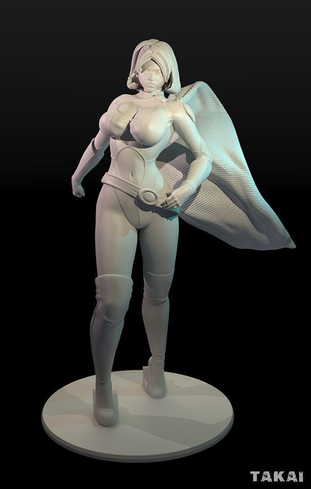 Power Girl Version 2 Fan Art 3D Print Figurine 3D print model_15