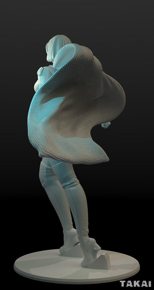 Power Girl Version 2 Fan Art 3D Print Figurine 3D print model_8