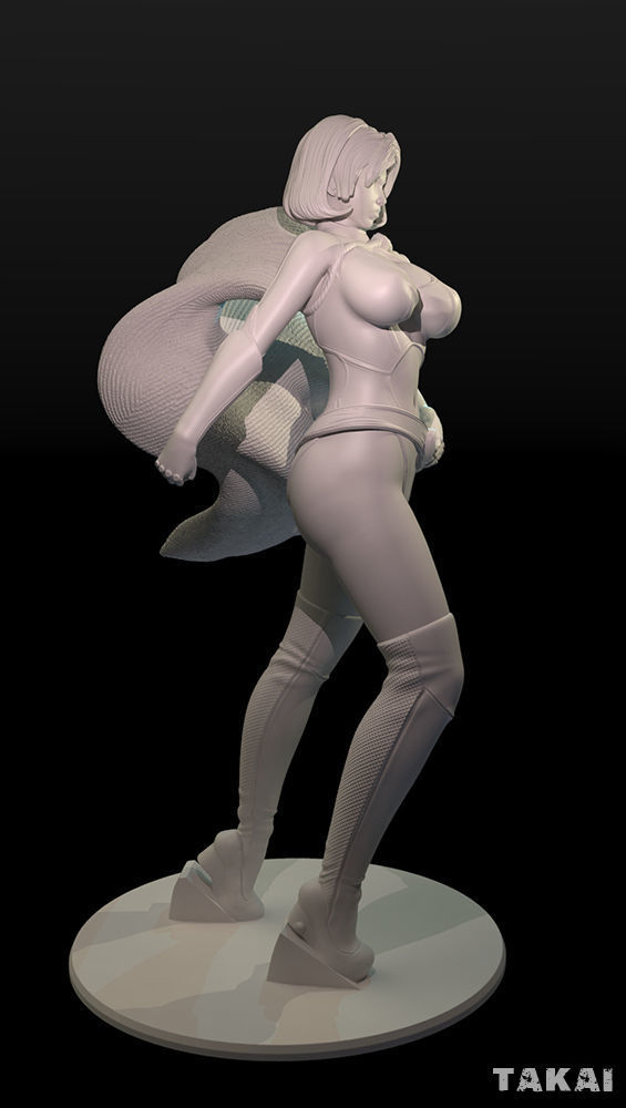 Power Girl Version 2 Fan Art 3D Print Figurine 3D print model_13