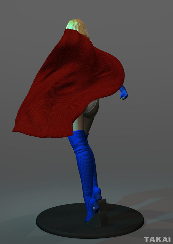 Power Girl Version 2 Fan Art 3D Print Figurine 3D print model_19