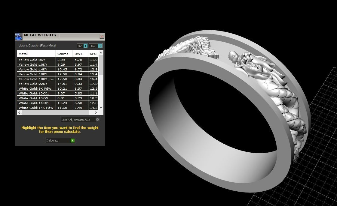 Custom dragon rings  3D print model_1