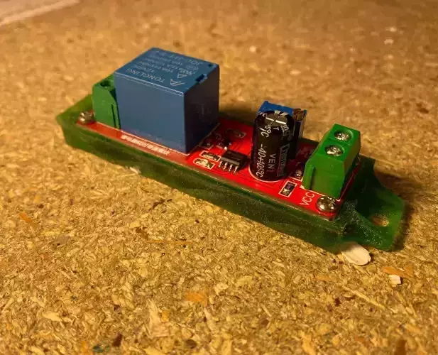NE555 DC 12V Digital Delay Timer Relay Mounting Bracket 3D print model