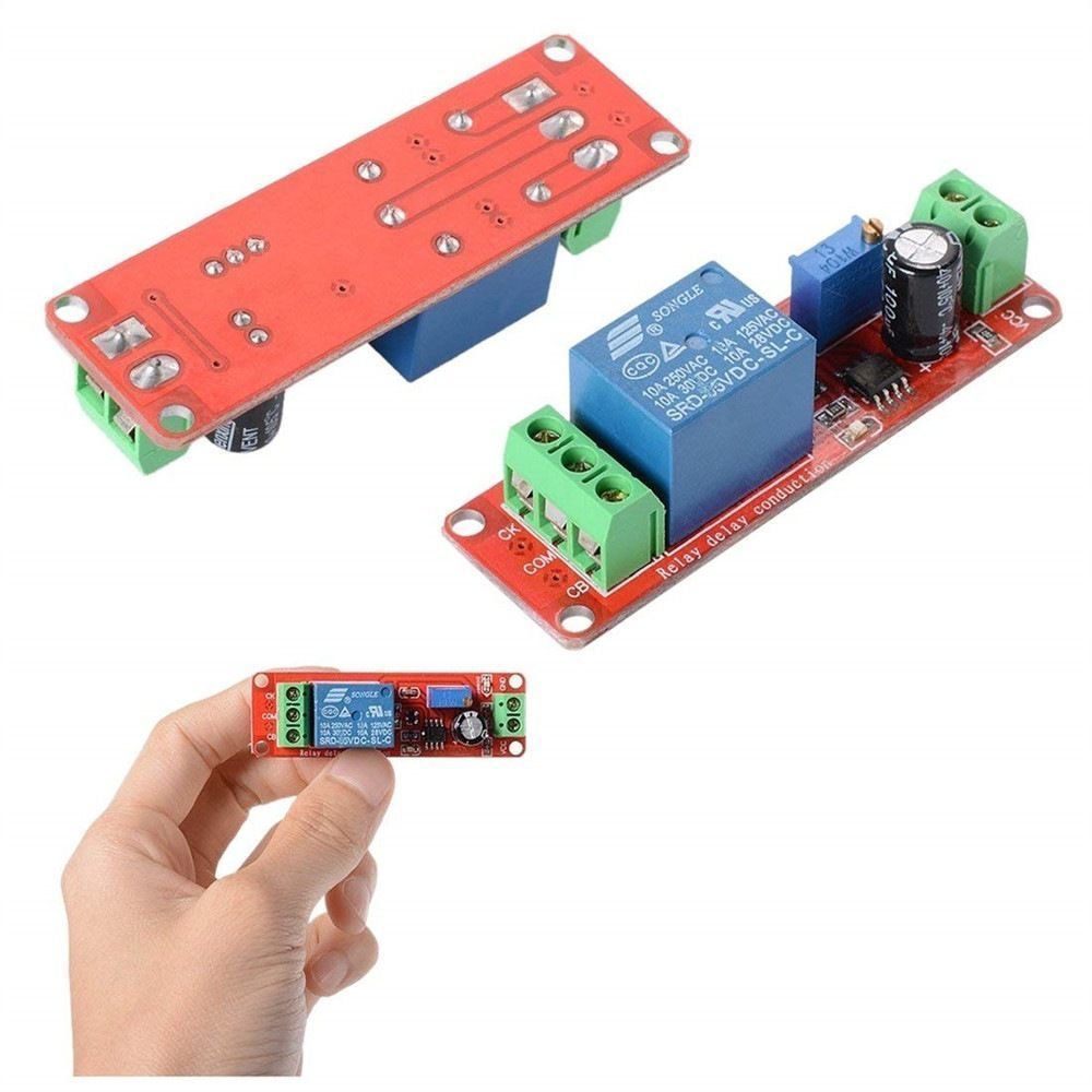 NE555 DC 12V Digital Delay Timer Relay Mounting Bracket 3D print model_13
