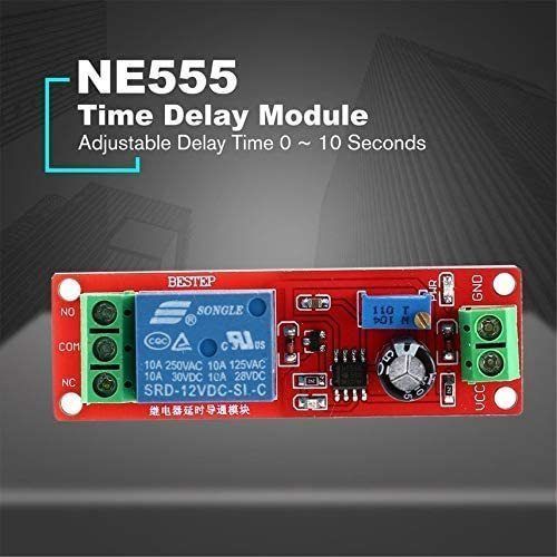 NE555 DC 12V Digital Delay Timer Relay Mounting Bracket 3D print model_14