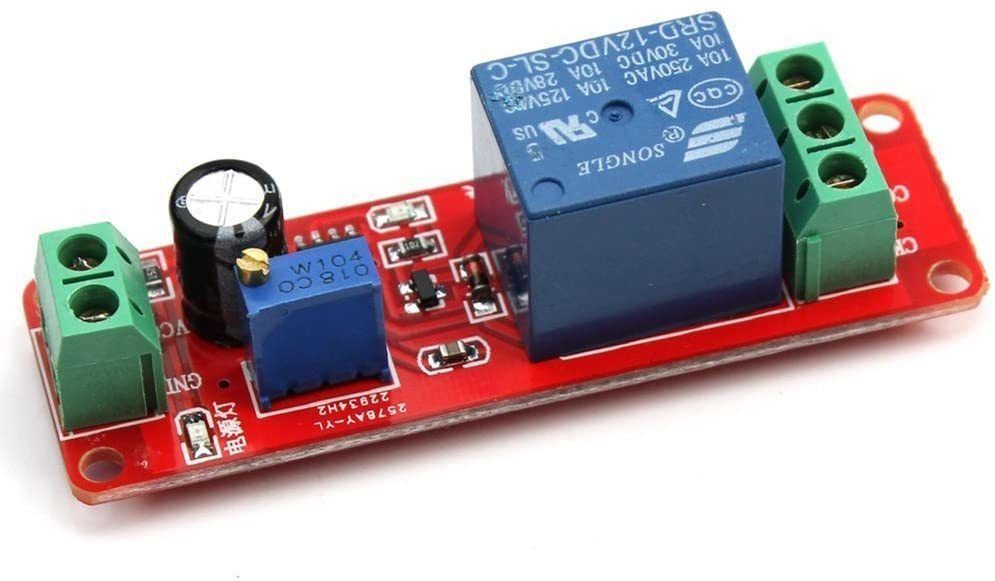 NE555 DC 12V Digital Delay Timer Relay Mounting Bracket 3D print model_15