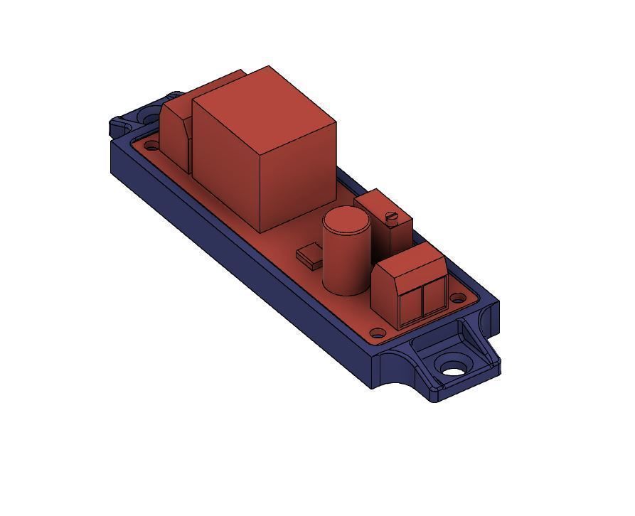 NE555 DC 12V Digital Delay Timer Relay Mounting Bracket 3D print model_2