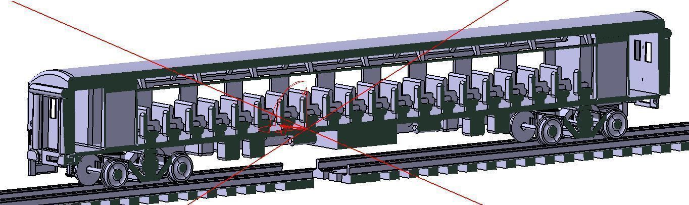 HO Scale 3D printable Passenger Wagon TVS2000 3D print model_5