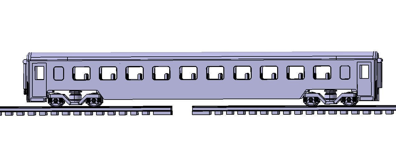 HO Scale 3D printable Passenger Wagon TVS2000 3D print model_3