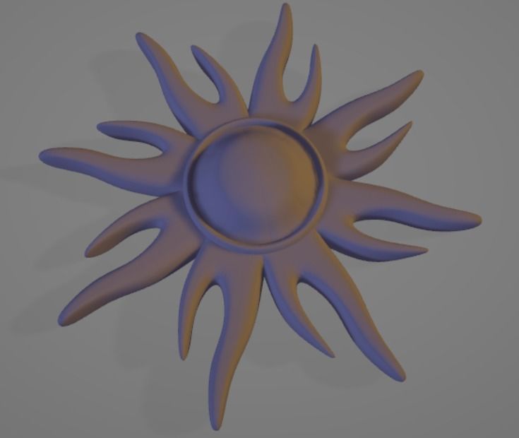 Pendant Sun Free 3D print model_1