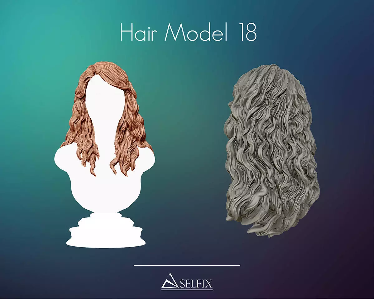 Hairstyle 18 3D print model