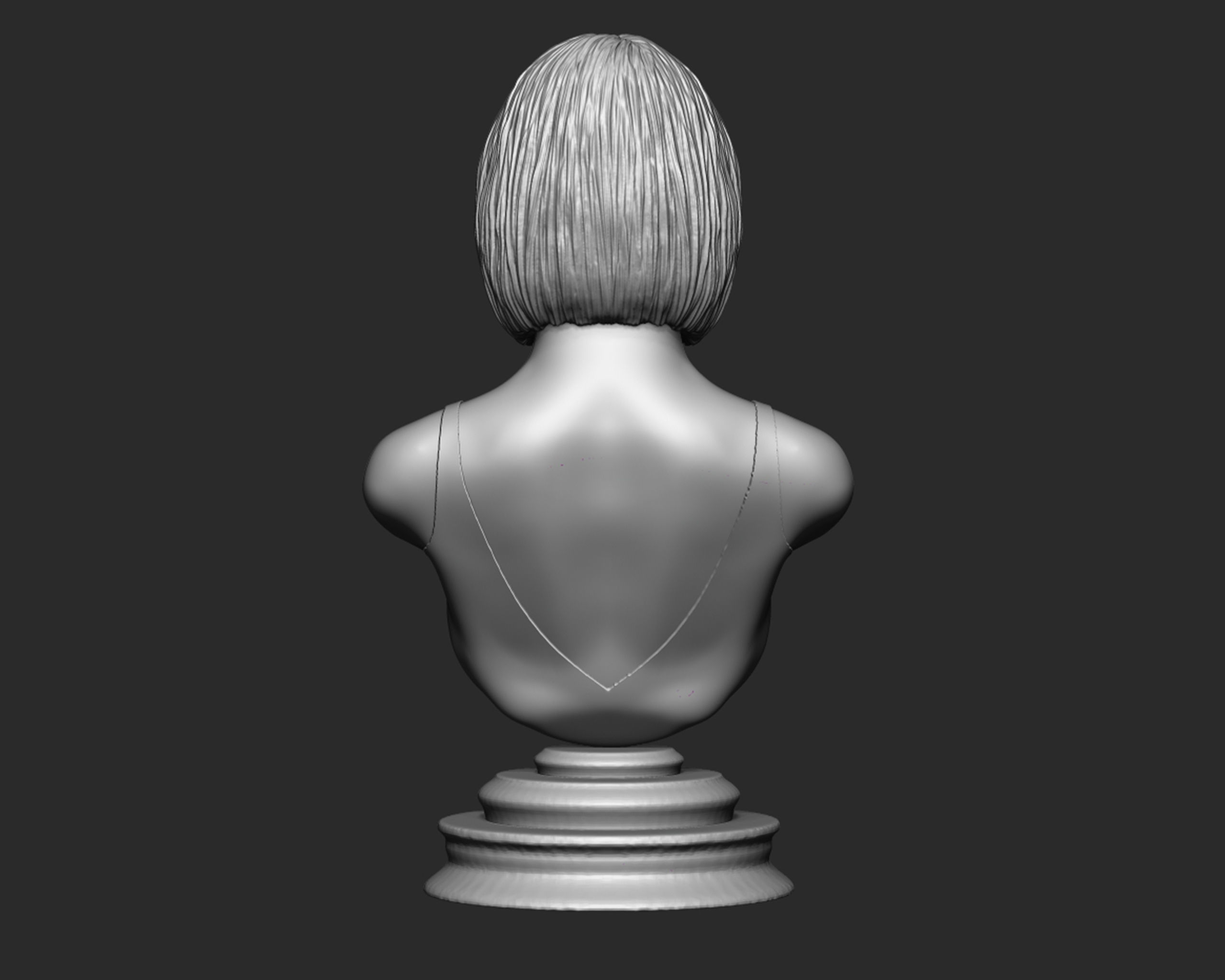 Taylor Swift 3D Portrait sculpture - Hairstyle 1 3D print model_18