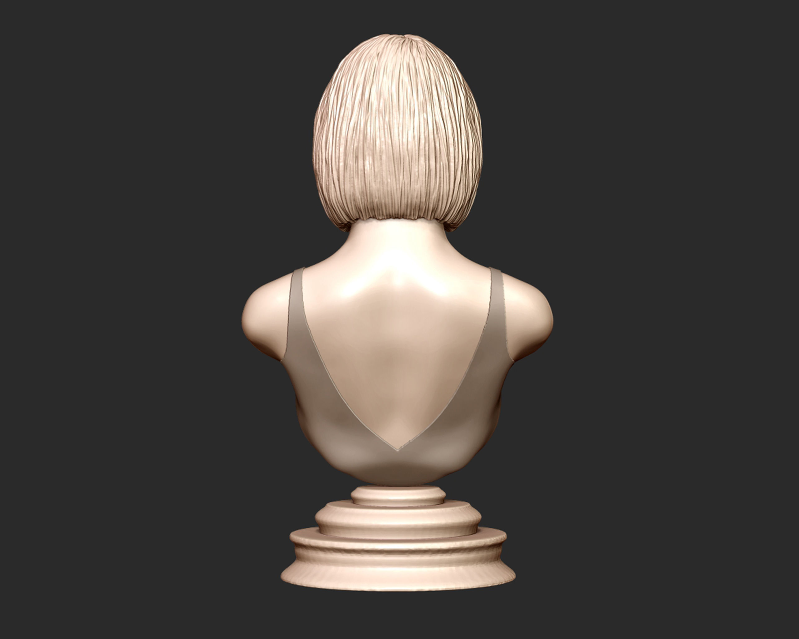 Taylor Swift 3D Portrait sculpture - Hairstyle 1 3D print model_12