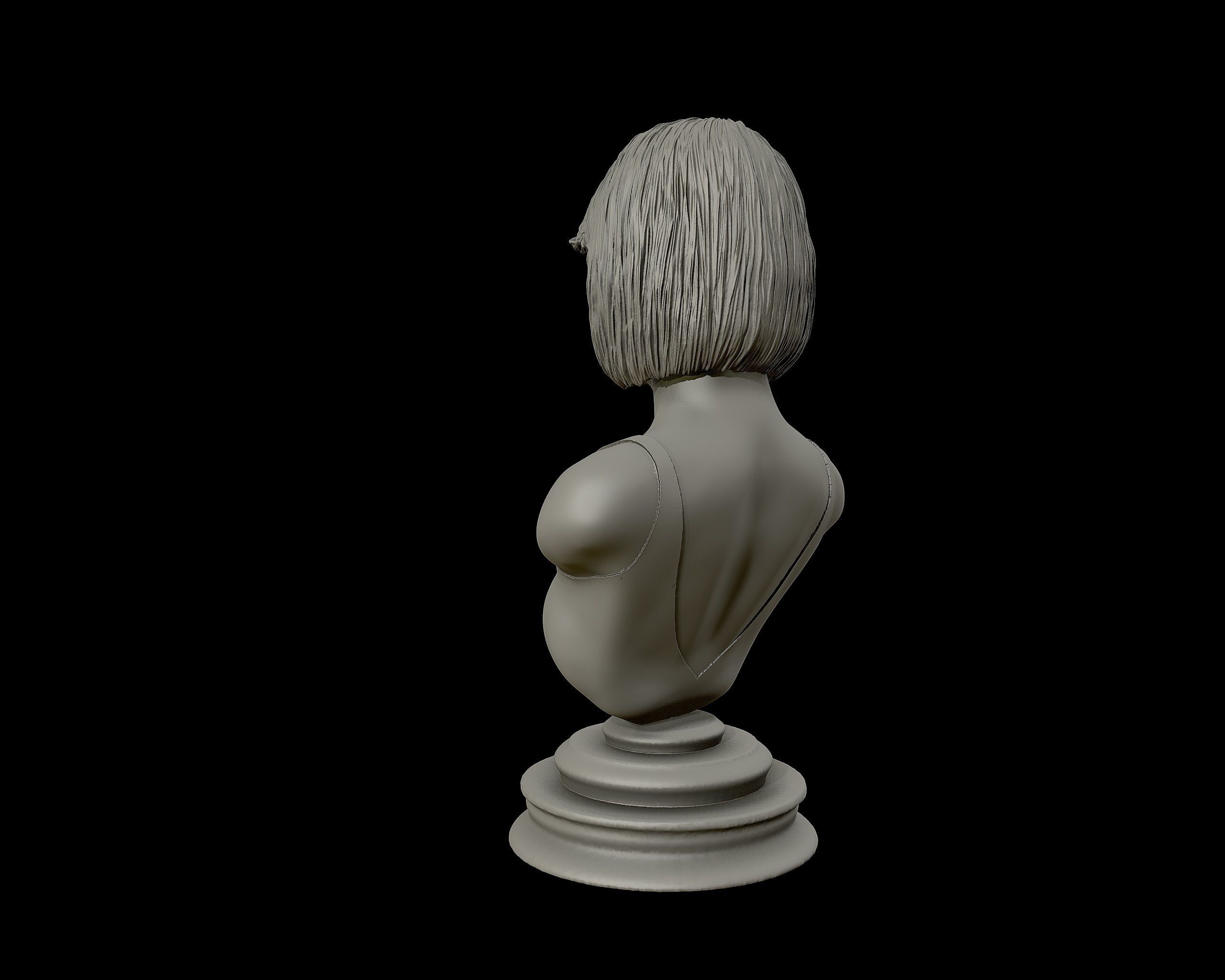 Taylor Swift 3D Portrait sculpture - Hairstyle 1 3D print model_24