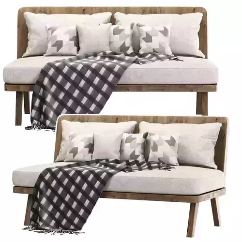 Alexa wooden loveseat 