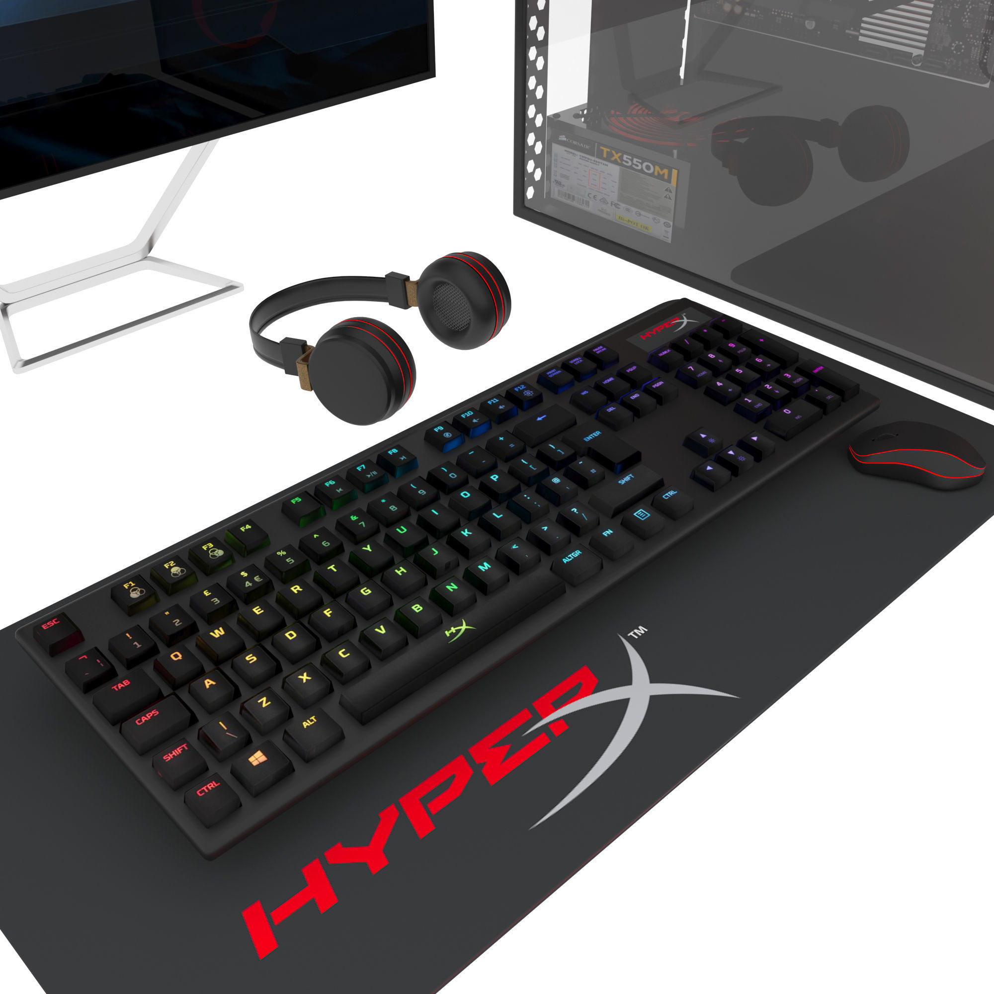 pc game set 05 3D model_1