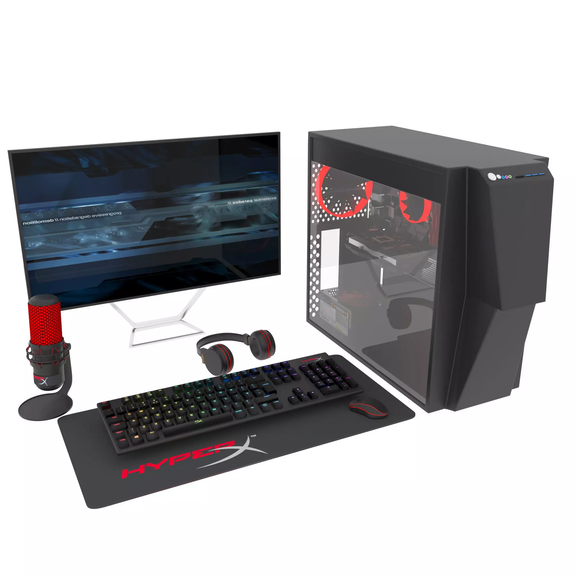 pc game set 05 3D model_0