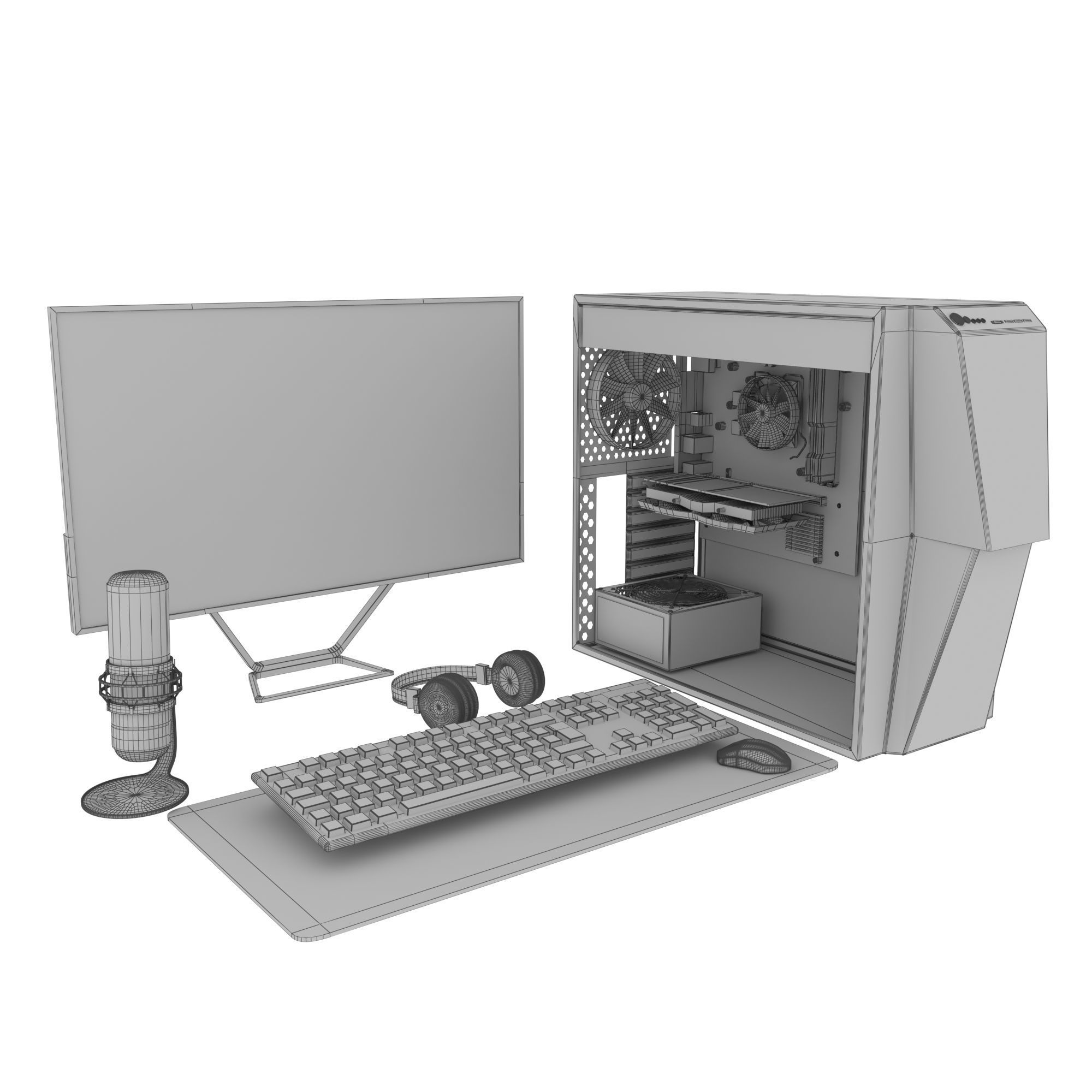 pc game set 05 3D model_5