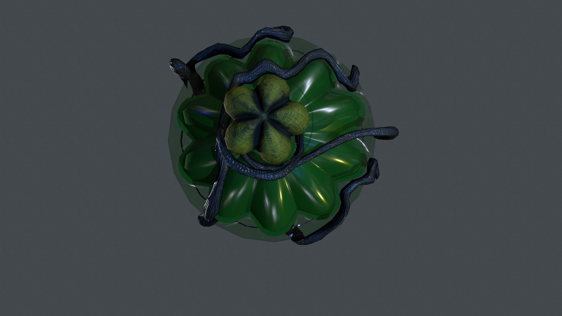 Green Poison Glass Bottle 3D Models Low-poly 3D model_5