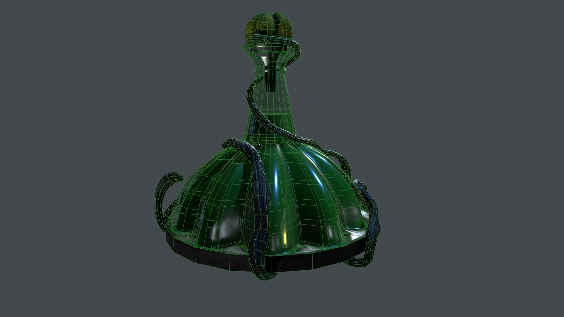 Green Poison Glass Bottle 3D Models Low-poly 3D model_7