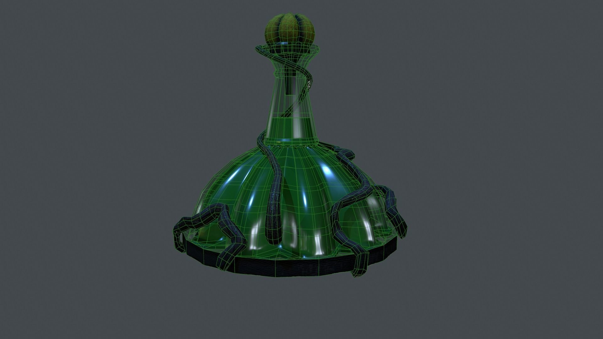 Green Poison Glass Bottle 3D Models Low-poly 3D model_8