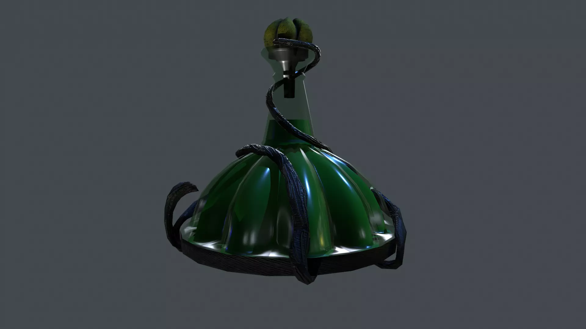 Green Poison Glass Bottle 3D Models Low-poly 3D model_0