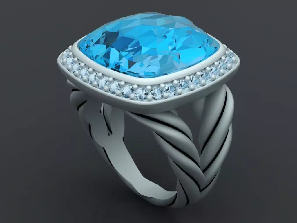 silver Ring 3D print model