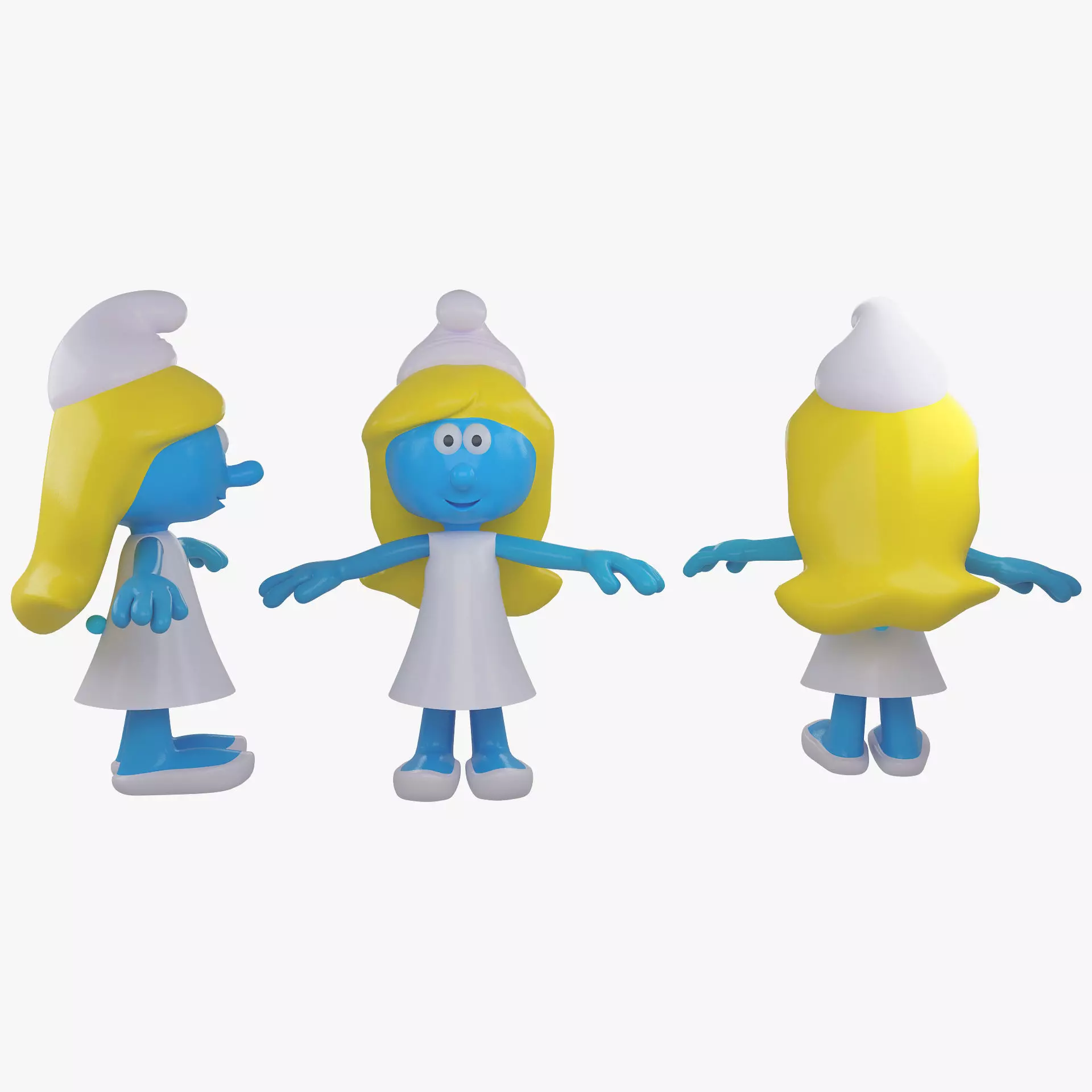 xitrum 1 smurf girl 3D model