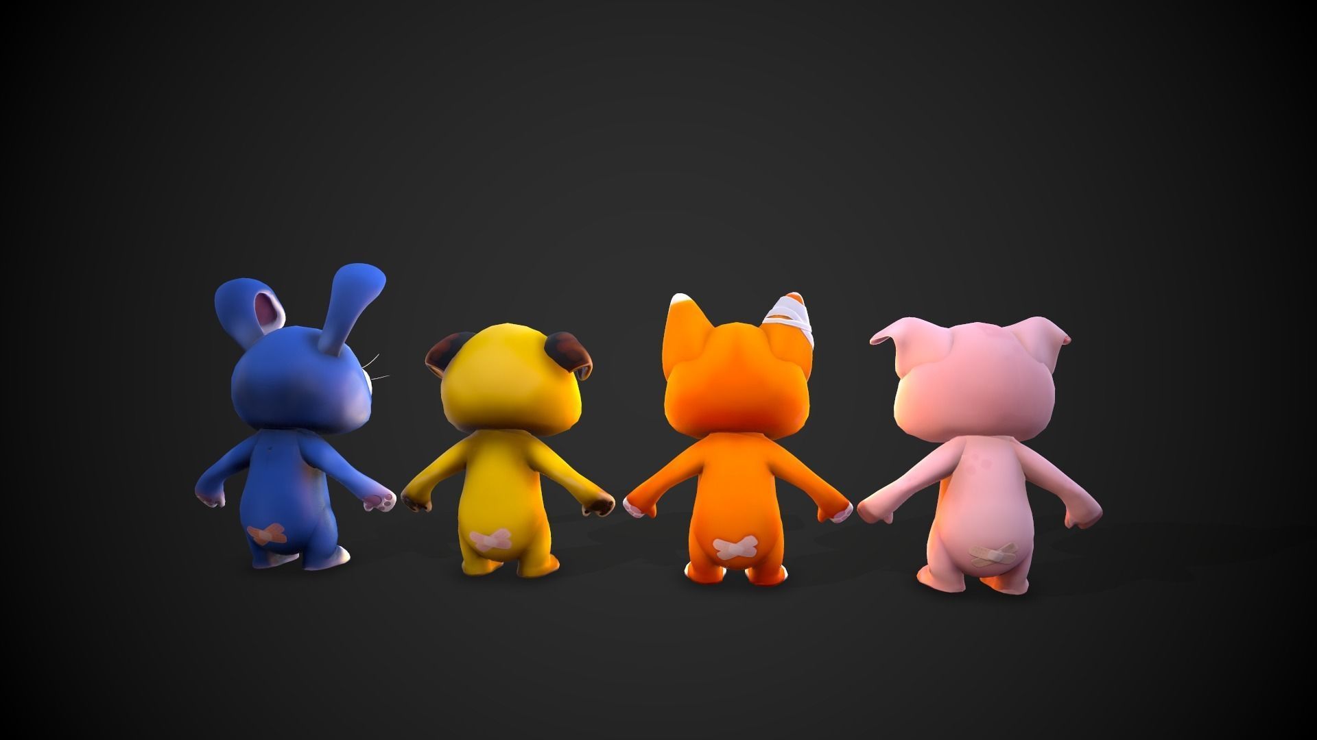 Stylized Animal Characters Low-poly 3D model_7