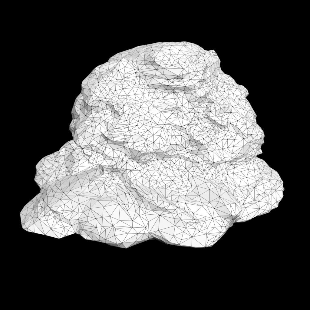 Low poly Black Beach Rock Collection 2 210210 Low-poly 3D model_35