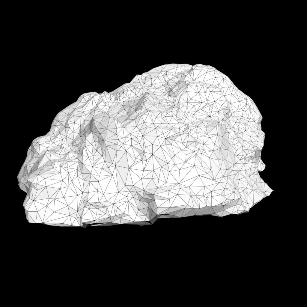 Low poly Black Beach Rock Collection 2 210210 Low-poly 3D model_5