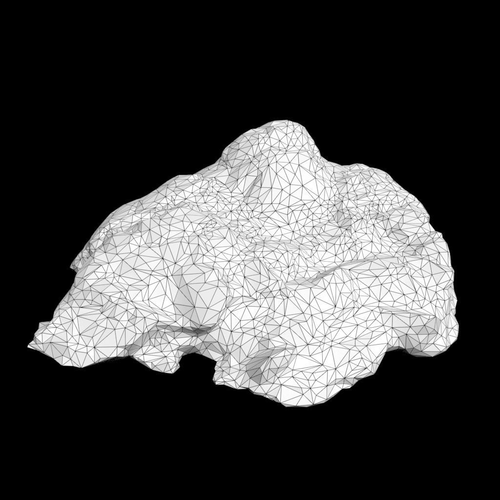 Low poly Black Beach Rock Collection 2 210210 Low-poly 3D model_30