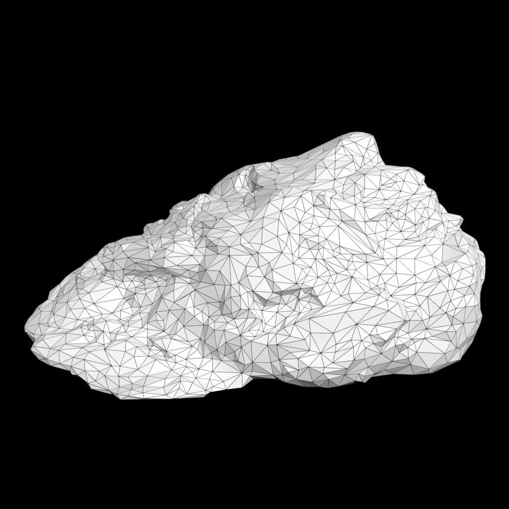Low poly Black Beach Rock Collection 2 210210 Low-poly 3D model_10