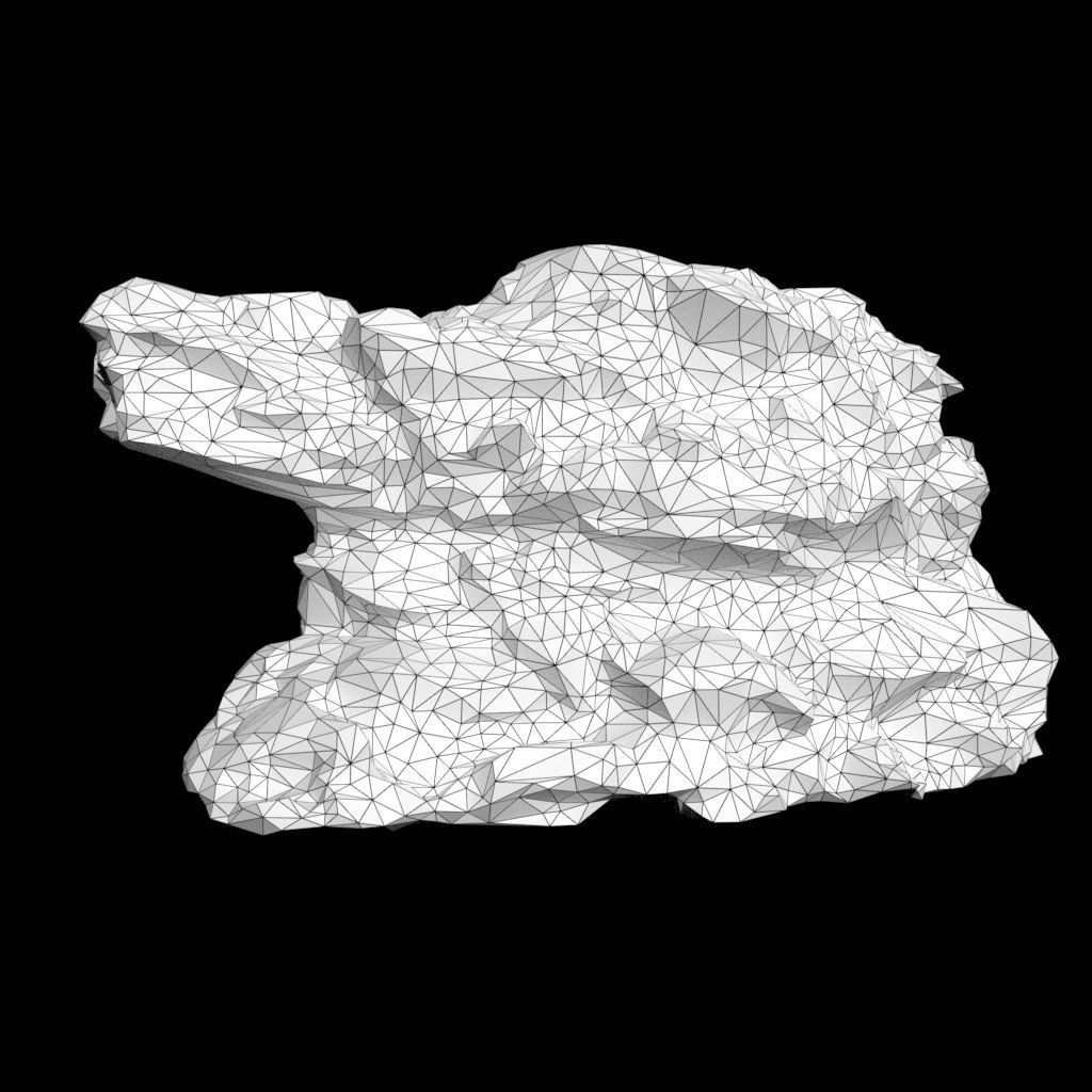 Low poly Black Beach Rock Collection 2 210210 Low-poly 3D model_15