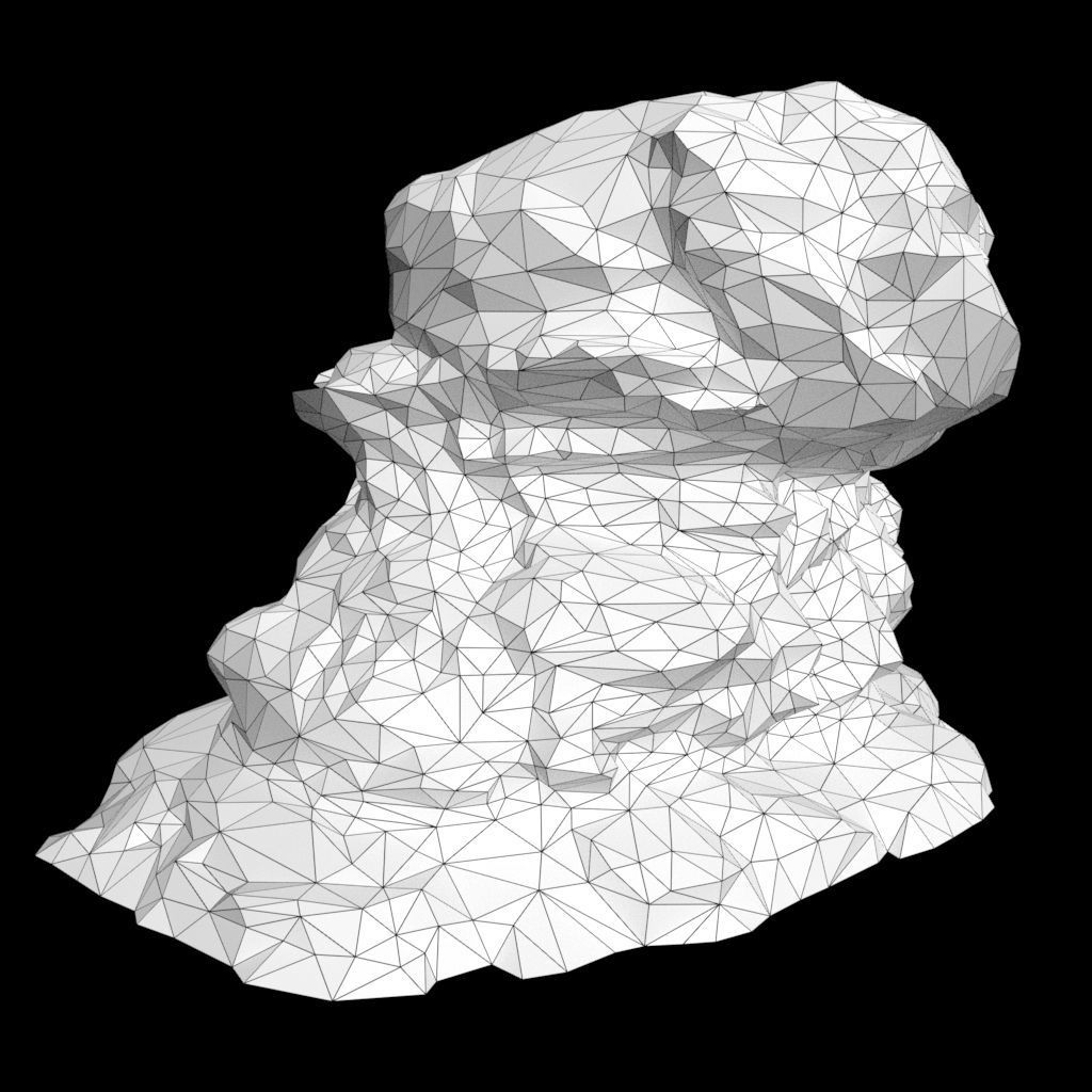 Low poly Black Beach Rock Collection 2 210210 Low-poly 3D model_50