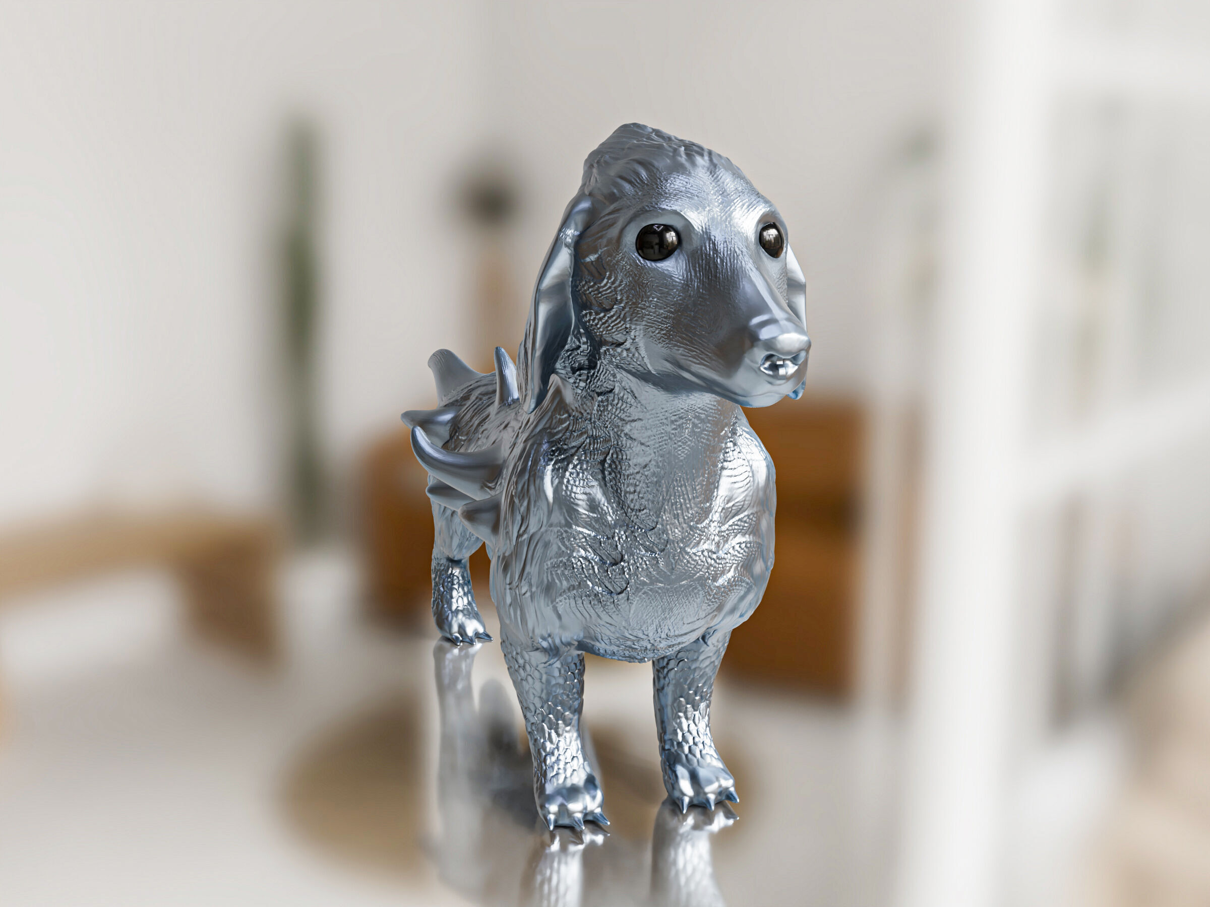 Adorable Alien Puppy 3D print model_1